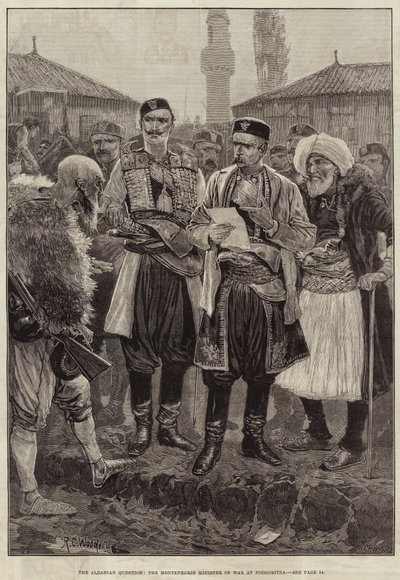 The Albanian Question, the Montenegrin Minister of War at Podgoritza by Richard Caton Woodville junior